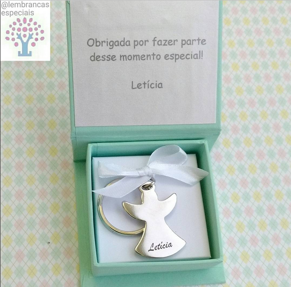 lembrancinhas para batizado chaveiro anjo