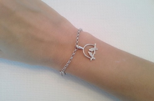 pulseira para madrinhas casal de passaros