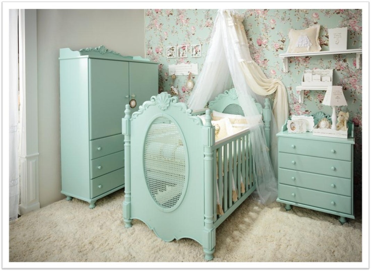 decoracao quarto de bebe provençal azul tifanny