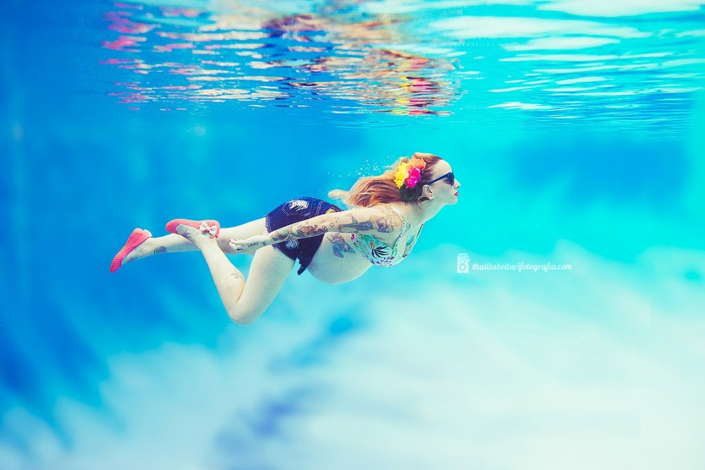 ensaio gravida na água