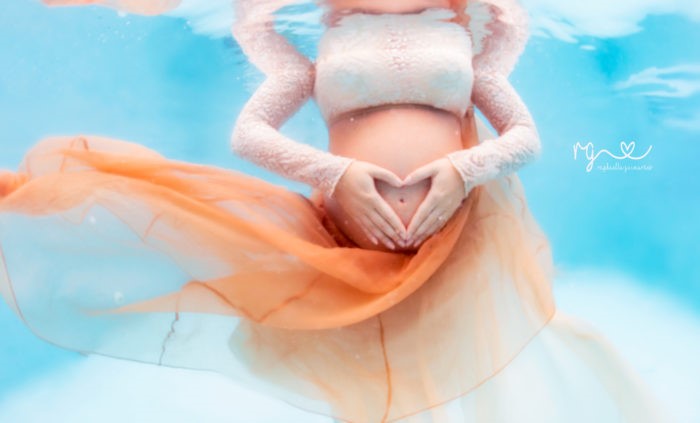 ensaio gestante na água