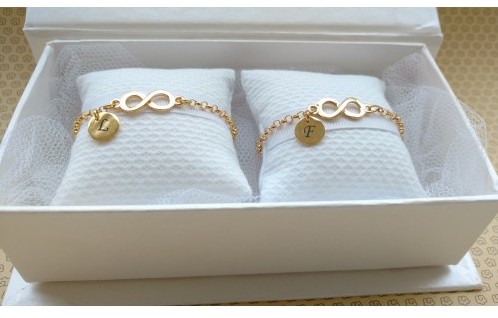 presente dia das maes presente para bebe pulseira infinito iniciais
